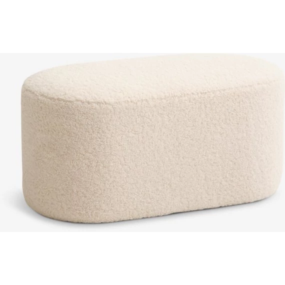 Puff PPARADISE 84x45 törtfehér teddy plüss